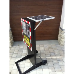 Panou avertizare viteza - solar - cu platforma transport